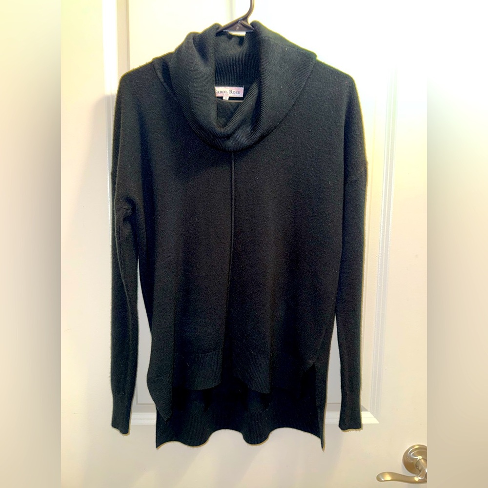 Carol Rose Black Cowl Neck Sweater